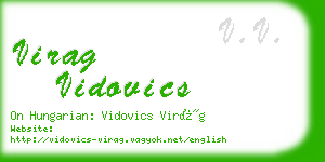 virag vidovics business card